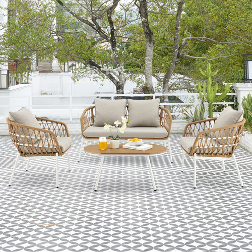 Core Living 4 Seater Leif Outdoor Lounge Set Temple Webster